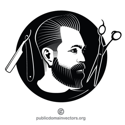 Grafika wektorowa fryzjerskiego