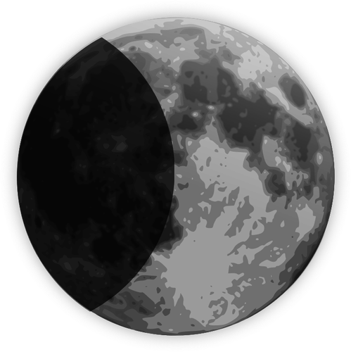 Vector afbeelding van weerbericht kleur symbool voor halve maan