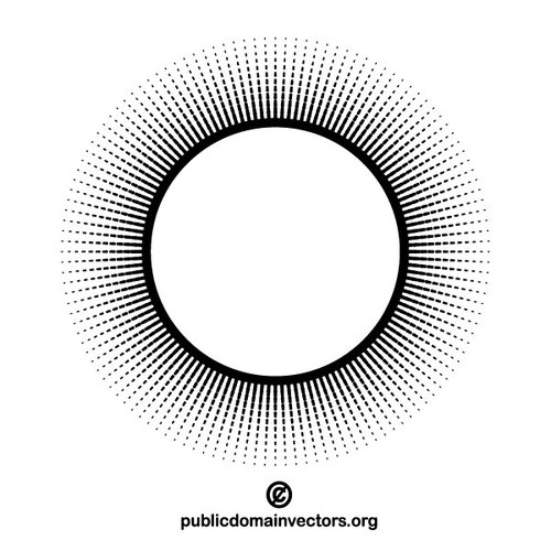 Lingkaran putih halftone pola