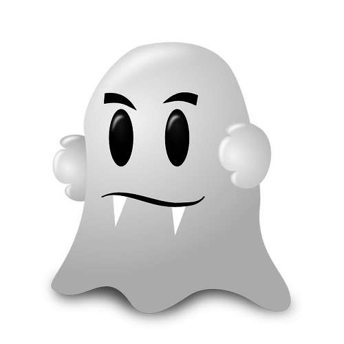 IlustraciÃ³n de vector blanco Halloween fantasma