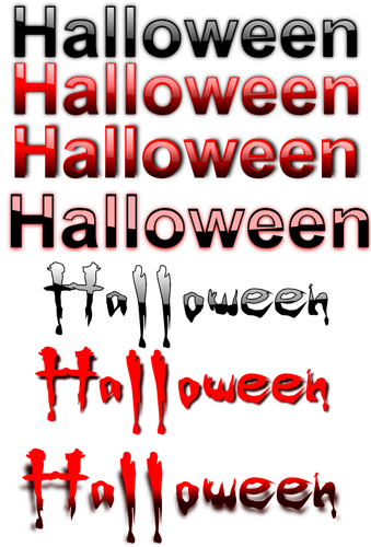 Halloween typography selection vector image
