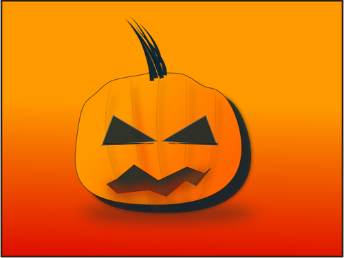 Halloween pumpa pÃ¥ orange bakgrund vektorgrafik