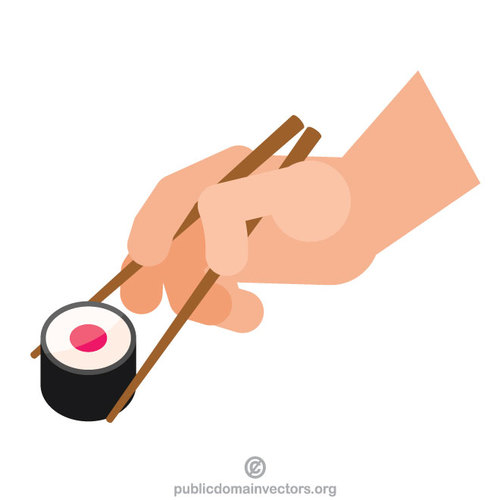 Palillos y sushi