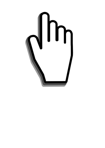 Illustrazione vettoriale di mano cursore