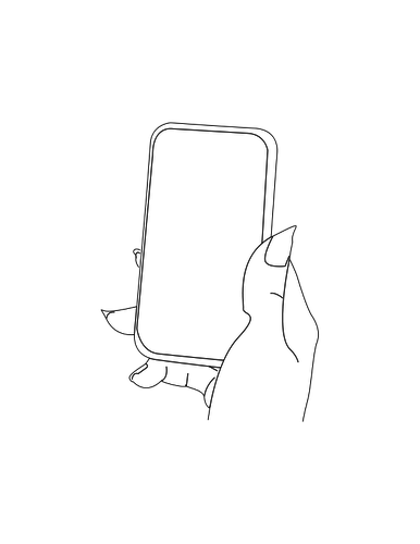 Main avec image vectorielle smartphone