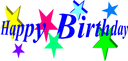 Happy birthday lettering vector image