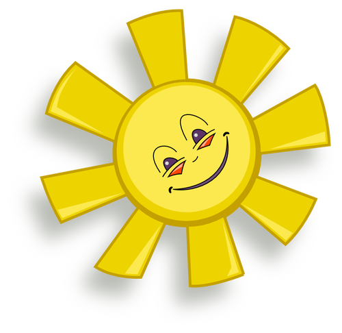 De desen vector fericit soare
