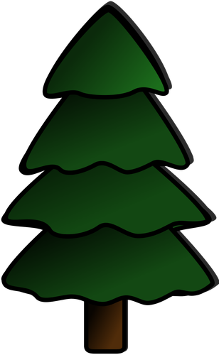 Ãrbol de Navidad de color dibujo vectorial