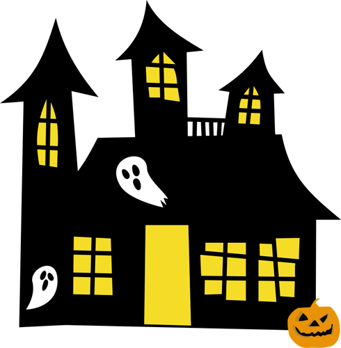 Haunted house drawing