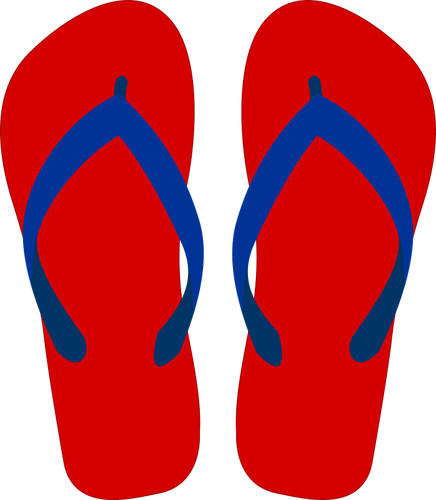 Desenho vetorial de flip-flops