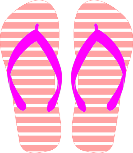 Flip-flops com imagem de vetor de padrÃ£o de listra