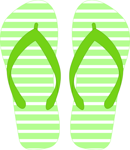 Flipflops with stripe pattern vector drawing