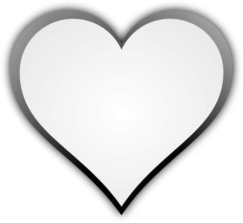 Siyah ve beyaz simetrik kalp ÅŸekli