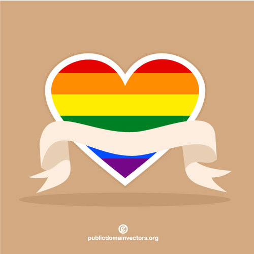 Serce dumy LGBT z wstÄ…Å¼kÄ…