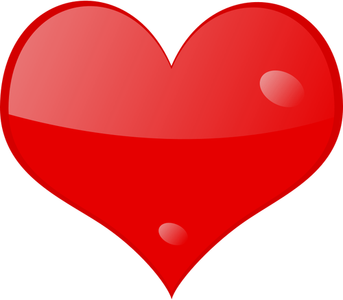 Red shining heart vector image