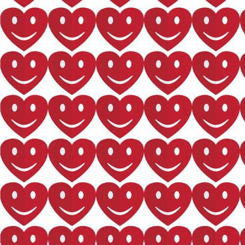 Smiling hearts seamless pattern
