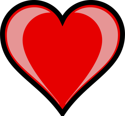 Illustration vectorielle de coeur rouge