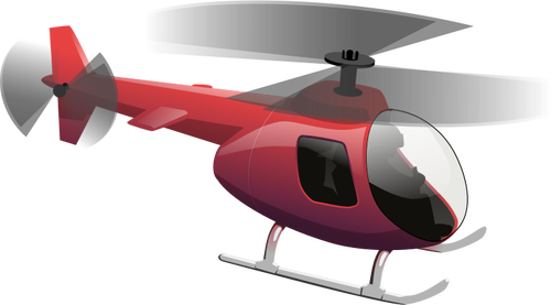 Red helicopter vector drawing