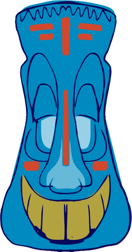 Blauwe Tiki vector illustraties