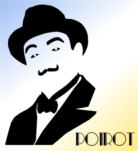 Imagine vectorialÄƒ de portretul lui Hercule Poirot