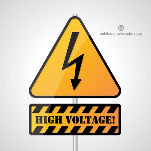 High voltage warning symbol