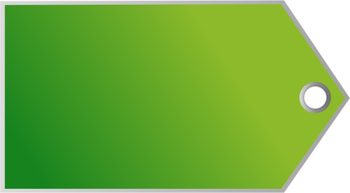 Clipart vetorial da marca verde horizontal com um pequeno furo para uma faixa