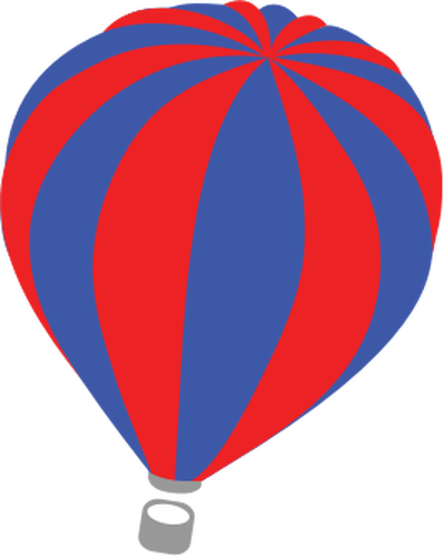 Vektorbild av rÃ¶da och blÃ¥ luftballong