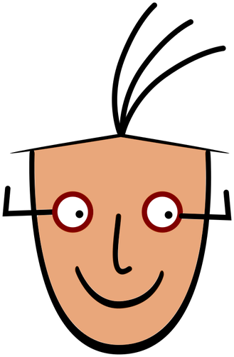 Ludzka twarz w okularach