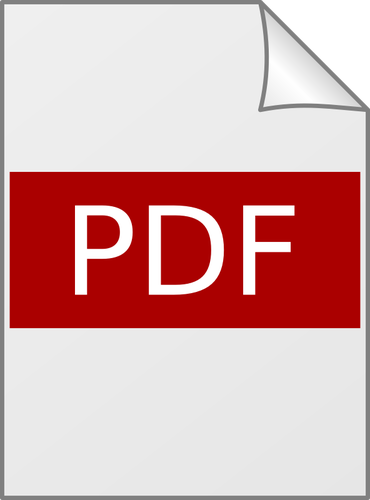 LesklÃ© PDF ikonu vektorovÃ© kreslenÃ­