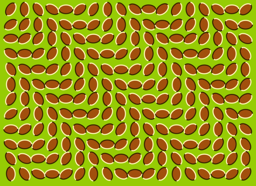 Bilde av kaffebÃ¸nner danner en optisk illusjon