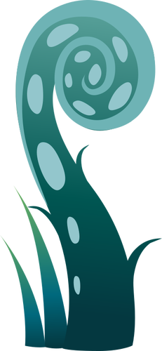 Graphiques vectoriels de plante spirale couleur aqua