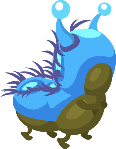 Imagem de lagarta azul