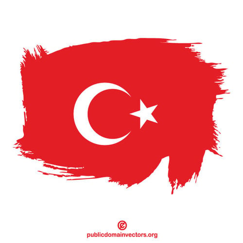 Turkse vlag verf beroerte