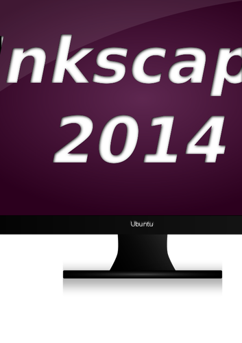 PC-skÃ¤rm med Inkscape vektor bakgrundsbild