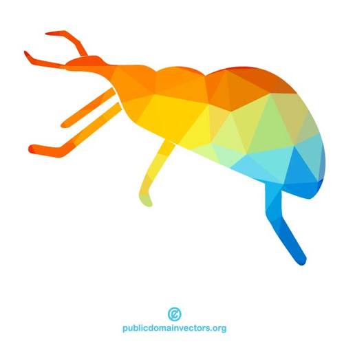Farbe-Silhouette eines Insekts