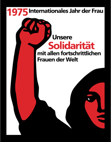 Vektorgrafik med banner fÃ¶r kvinnans dag pÃ¥ tyska