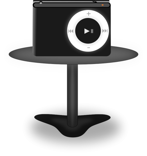 Media player sur support vector clipart