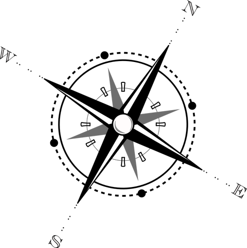 Kompas vector pictogram