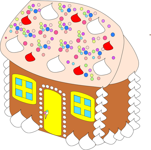 Vektor-Illustration von sÃ¼ÃŸen Haus
