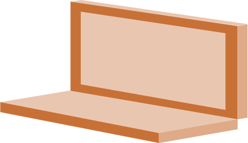 Immagine vettoriale marrone isometroc portatile icona