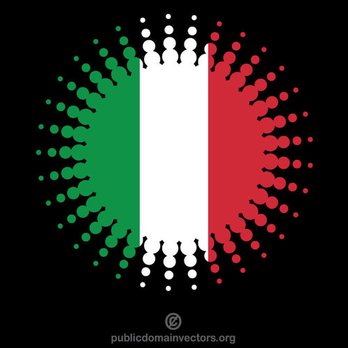 Italienische Flagge Halbton Design
