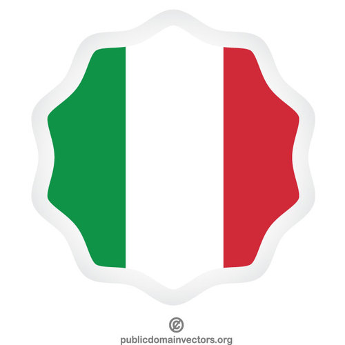 Italienische Flagge Aufkleber