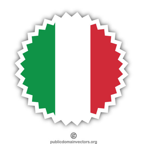 Italienische Flagge rund Aufkleber