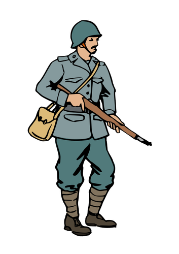 Italiensk soldat i WW2 vektoren
