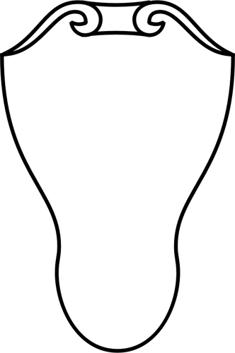 Kontur-Vektor-Bild aus einem Schild