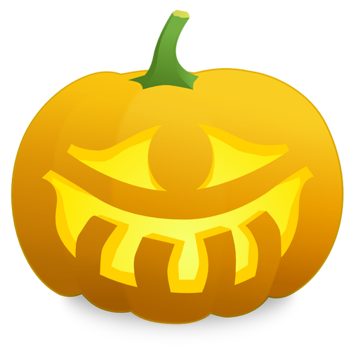 One eyed pumpkin vector illustration