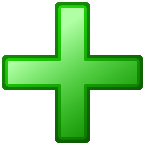 Green cross vektor gambar