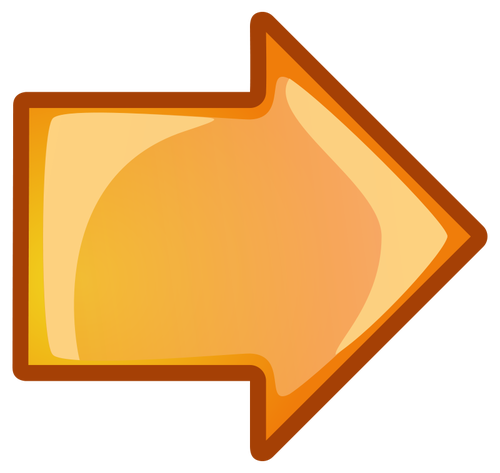 Oransje pil som peker rett vector illustrasjon