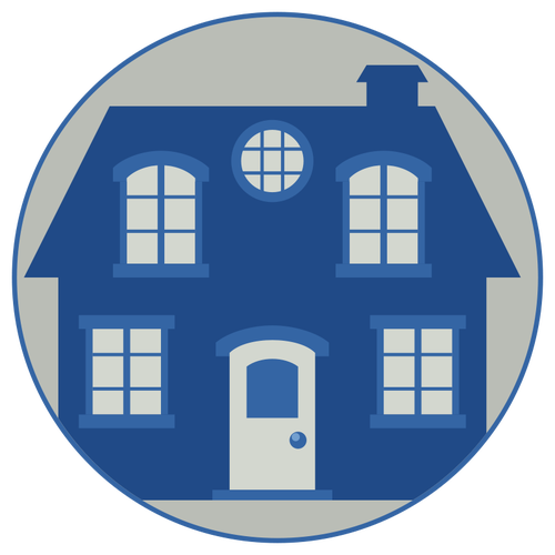 Immagine vettoriale casa blu