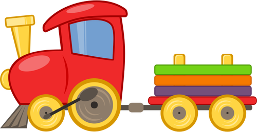 Ilustracja wektorowa zabawka lokomotywy